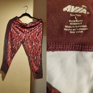 Avia red exercising pants